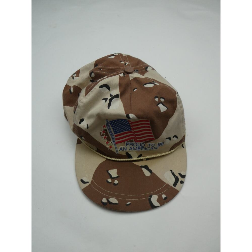 vintage 1980s Proud to be American camo hat
